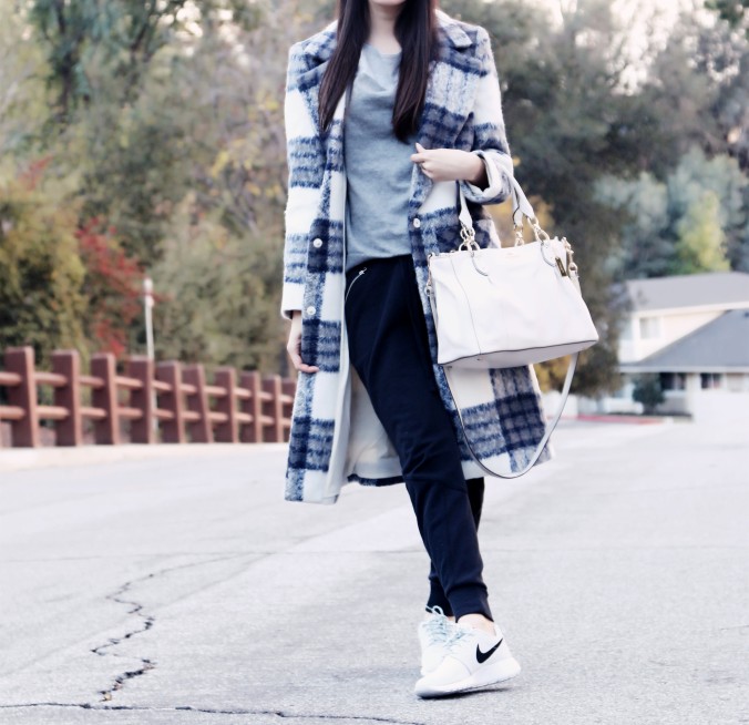 8687_Chic_Forever21_Plaid_Coat_Androgynous_Joggers